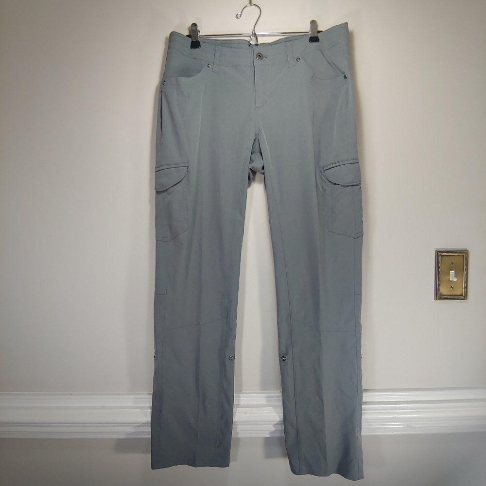 Women's KUHL Freeflex Roll-Up Gray Pants - Casual Cargo Utility Outdoor Style
